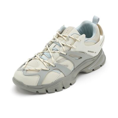 Warrior 貔貅 1.0 Couples Breathe Sport Daddy Shoes - Beige/Gray