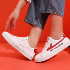 Paul Frank x Warrior Leather Sneakers - White/Red