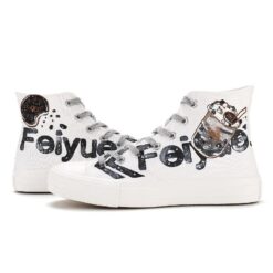 Feiyue Hand Painted High Shoes - Graffiti
